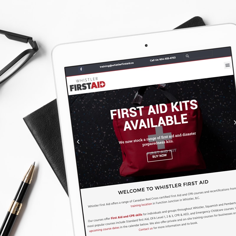 Whistler First Aid Website Design