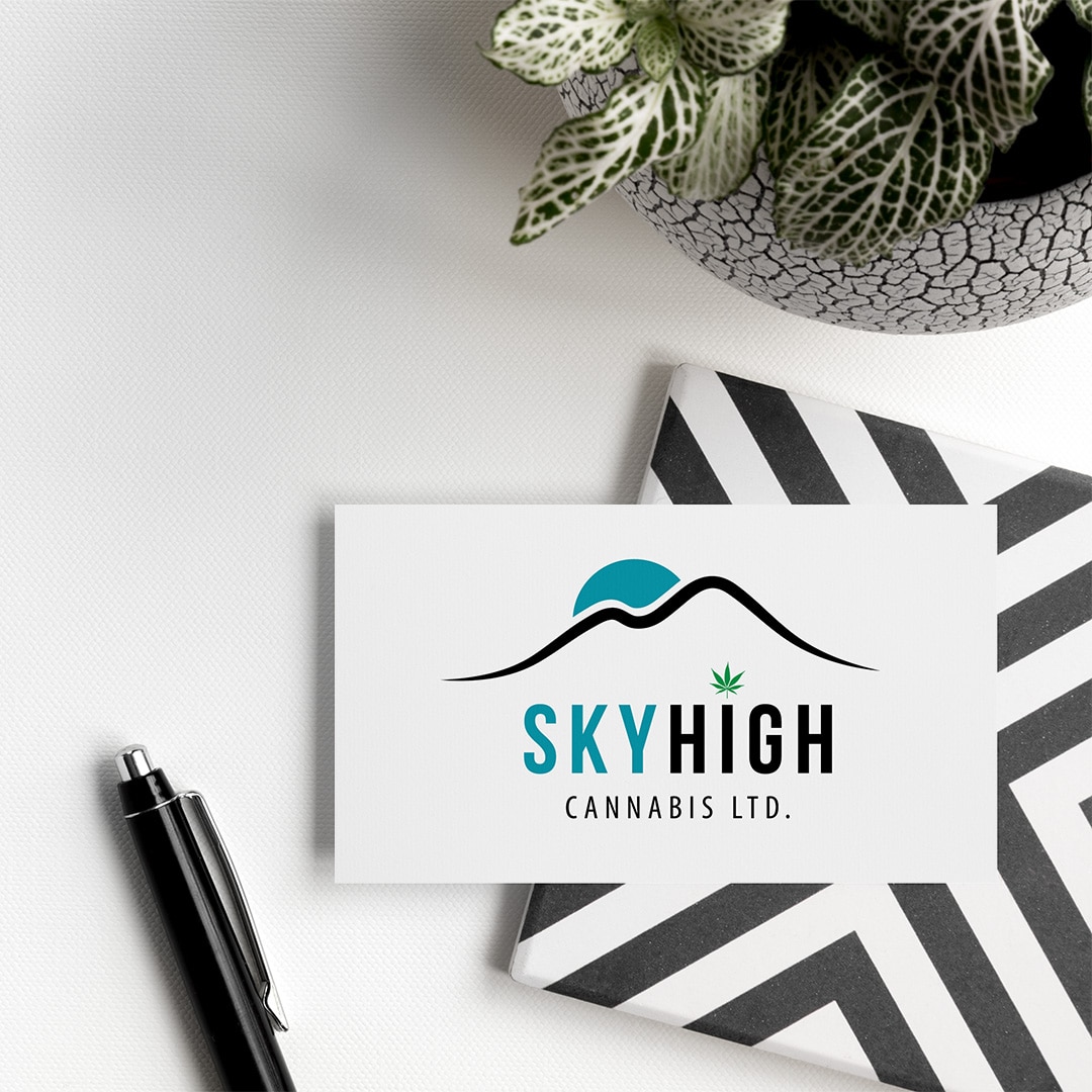 Sky High is a cannabis logo design.